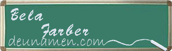 Bela Farber Visitenkarte